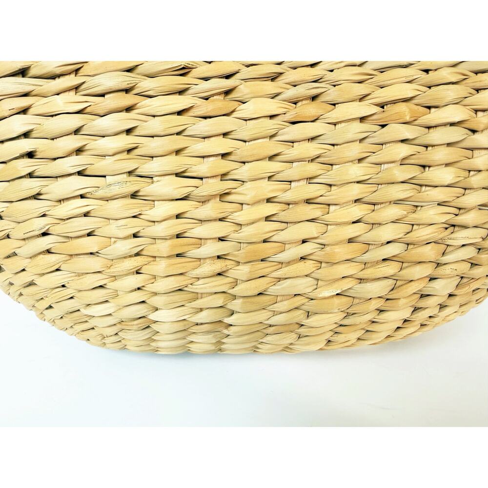 Coach Leather Hangtag Straw Basket Hamptons Weekend Tote Multicolor 70th Anniver - Picture 6 of 16
